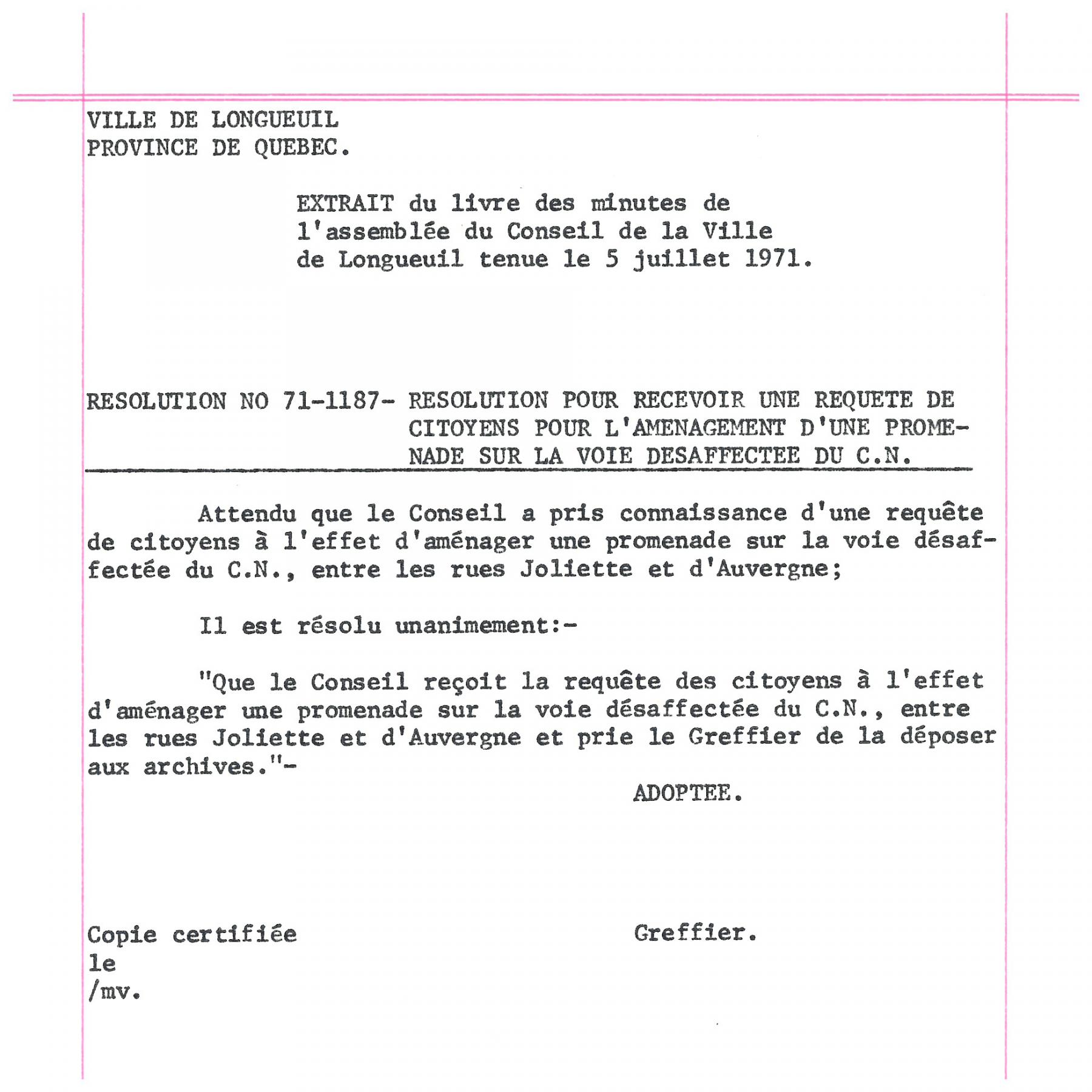 Conversion de l’ancienne voie ferrée en promenade