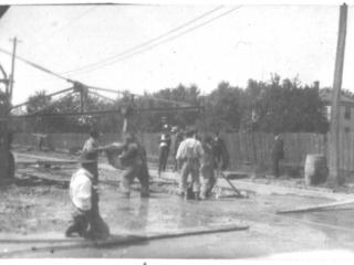 Pavage en béton d'une rue de Longueuil