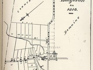 Carte des rues de Longueuil en 1810