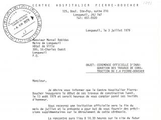 Inauguration des travaux de construction de l’hôpital Pierre-Boucher